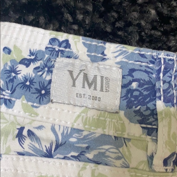 YMI green, blue, and white jean shorts - Picture 4 of 7